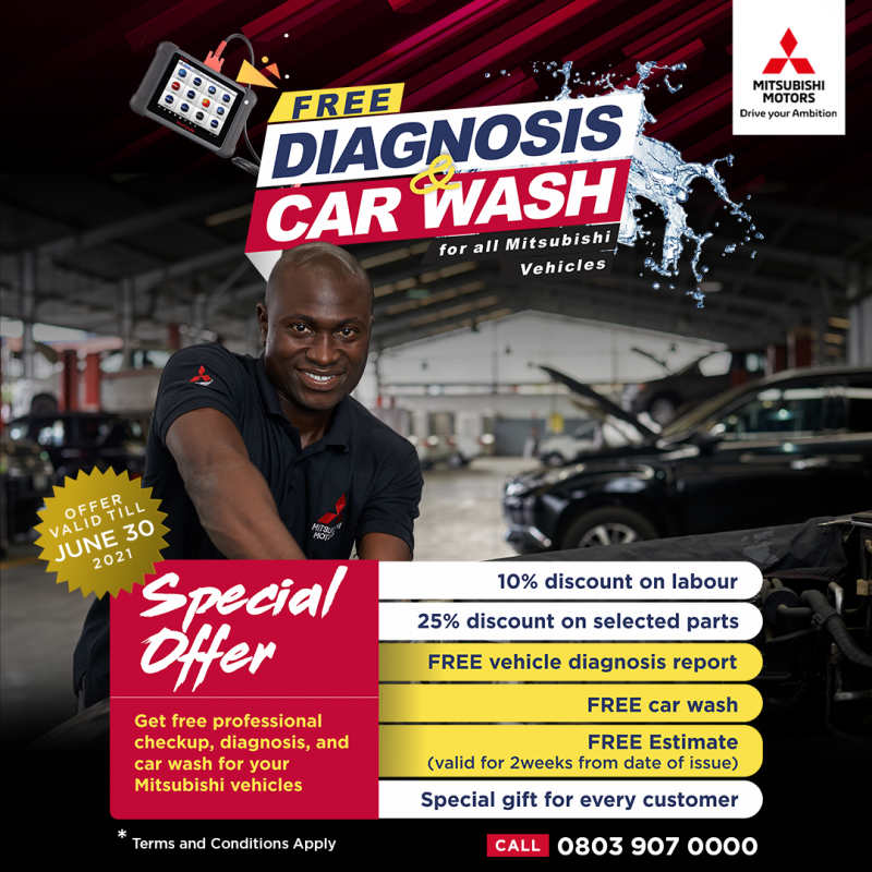 ENJOY FREE DIAGNOSIS & CAR WASH