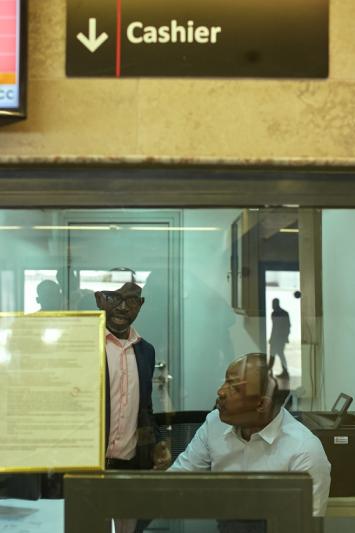 Mr. Owolabi Odufejo, Finance Manager, Massilia Motors plays the role of a cashier.